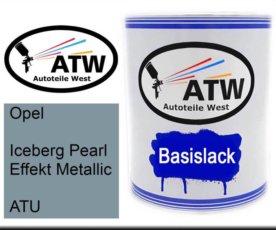 Opel, Iceberg Pearl Effekt Metallic, ATU: 1L Lackdose, von ATW Autoteile West.